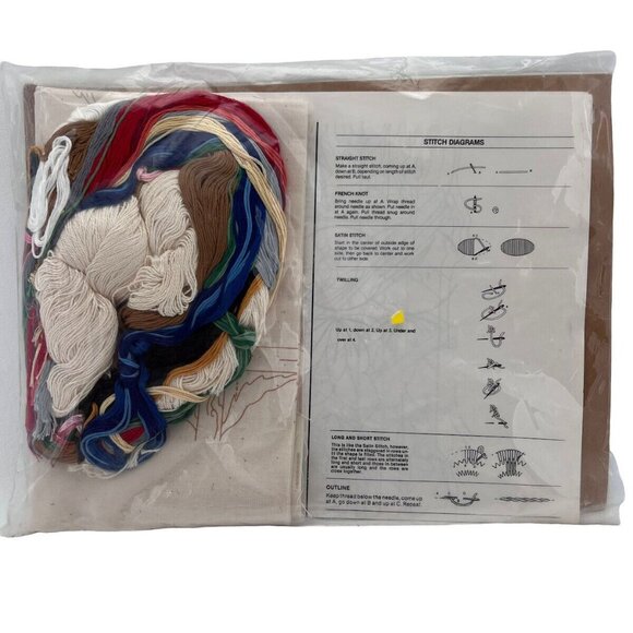 Birds At Window Candlewicking Kit Embroidery Set  18" x 14" Finished Size  Somet - Picture 6 of 6